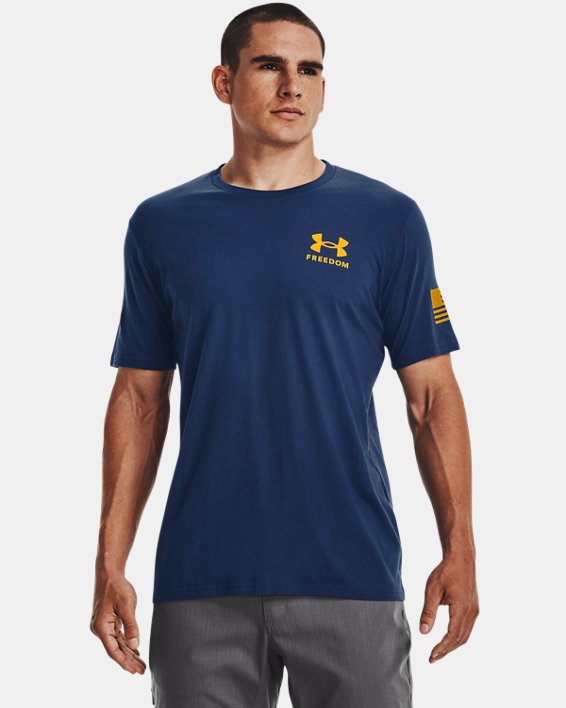 Men's UA Freedom By Sea T-Shirt, Blue, pdpMainDesktop image number 1